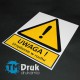 Znak Ostrzegawczy Uwaga! Silne pole elektromagnetyczne