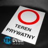 Drukowana tablica Teren Prywatny