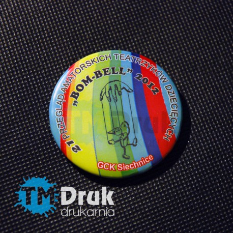 Przypinka na imprezę Gminnego Ośrodka Kultury w Siechnicach