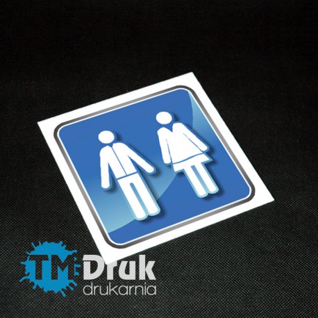 Tabliczka piktogram informacyjny toaleta na PCV - Druk UV