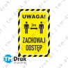 Naklejka "Zachowaj odstęp 2m"